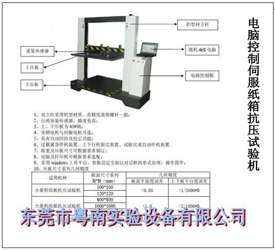 粤南仪器YN-SZ-1500电脑式纸箱抗压试验机
